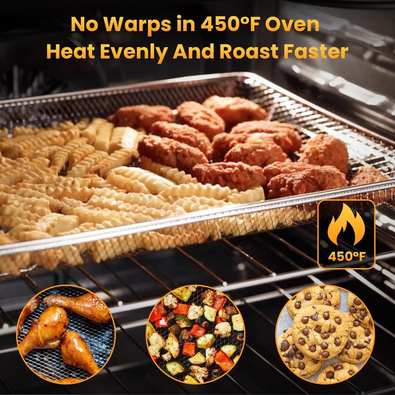 SettleDown Air Fryer Basket for Breville Smart Oven Air Fryer Pro,Stainless Steel Mesh Baskets Air Fryer Accessories (1PCS Air Fryer Pro) - Image 5