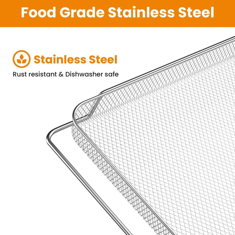 SettleDown Air Fryer Basket for Breville Smart Oven Air Fryer Pro,Stainless Steel Mesh Baskets Air Fryer Accessories (1PCS Air Fryer Pro) - Image 3