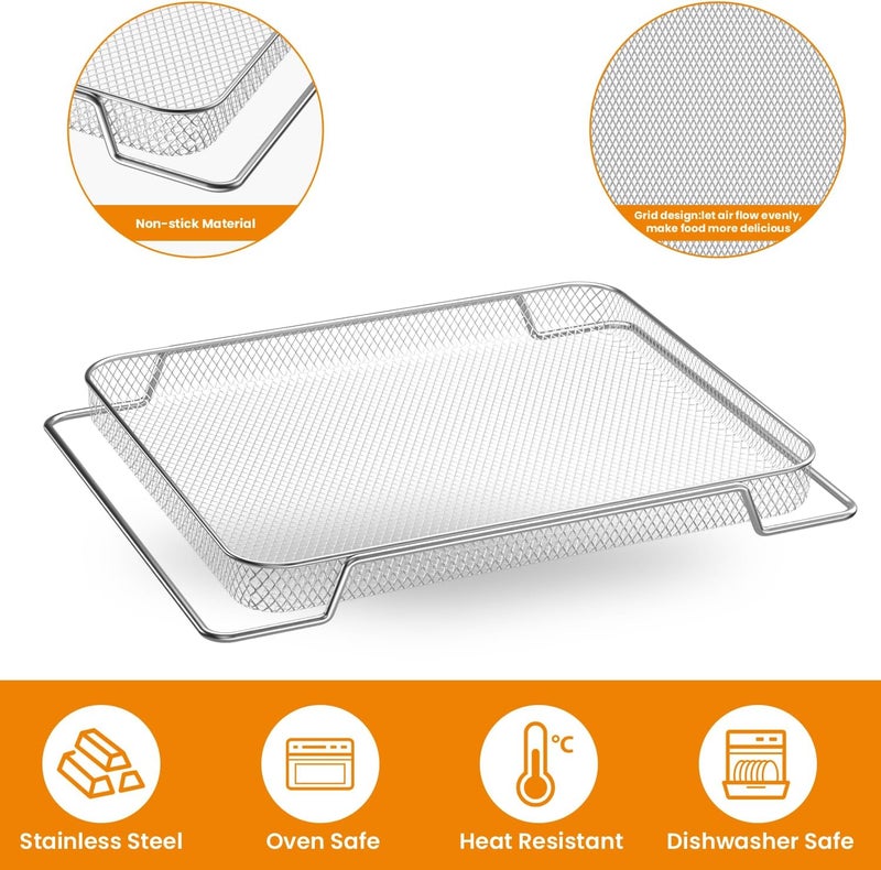 SettleDown Air Fryer Basket for Breville Smart Oven Air Fryer Pro,Stainless Steel Mesh Baskets Air Fryer Accessories (1PCS Air Fryer Pro) - Image 2