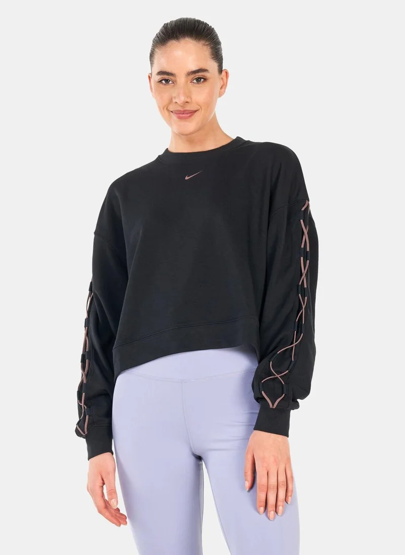 Nike Women's Dri-FIT Get Fit French Terry Crewneck Novelty Sweatshirt