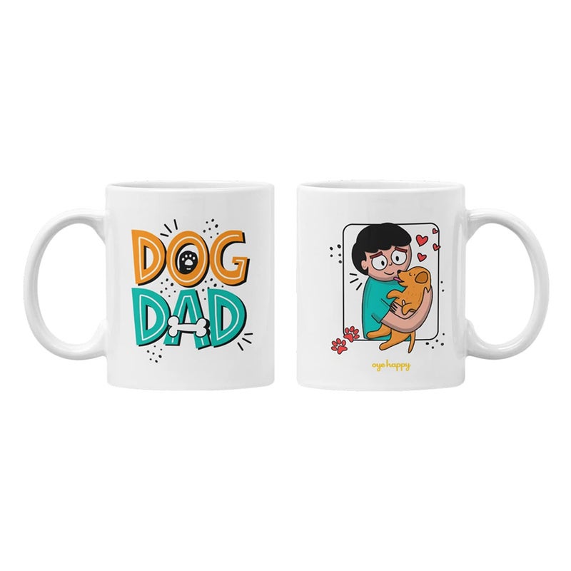 Oye Happy Dog Parents Mug Best Gift for Pet Lover BoyfriendGirlfriendHusbandWifeBrotherSisterFiance on Mothers DayFathers DayBirthdayAnniversary - Image 2