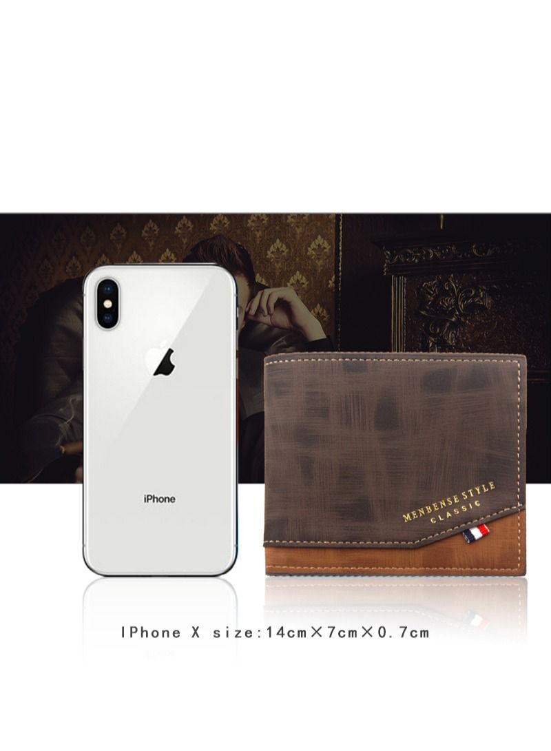MenBense Men's Wallet Short Wallet Card Holder Id Bag 12*9.5*1.5cm - Image 3