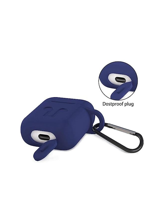 erorex - Air Pods Case Protective Silicone Cover With Carabiner For Air Pods Accessories Blue - Image 1