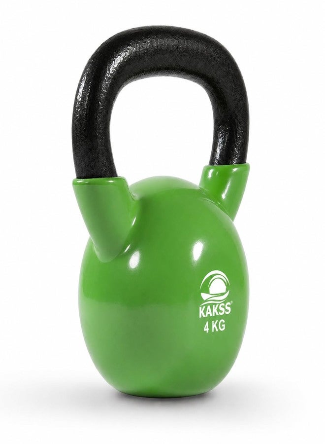Kakss Vinyl half coating Kettle Bell for Gym & Workout (4 KG (Green) - Image 5