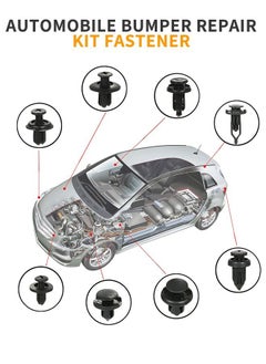 GROIC 620 PCs Car Retainer Clips & Plastic Fasteners Kit, 16 Most Popular Sizes Nylon Bumper Fender Rivets with 10 Cable Ties， Fasteners Remover and Sound Insulation Cotton for Car  - Image 3