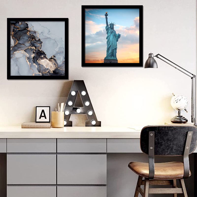 OMAIGAR 8x8 Picture Frame for 8by8 Square Poster Photo Canvas Certificate Black High Transparent Photo Frame Wall Desktop Horizontal Vertical 8 x 8 - Image 4