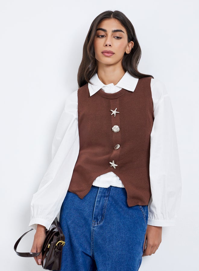 ستايلي جيليه بدون أكمام بتفاصيل مُنمقة - Image 1