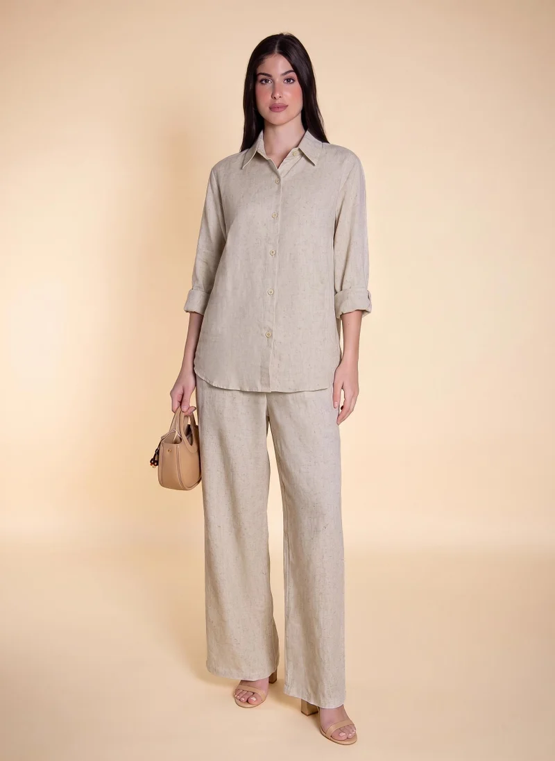 شايبس COMFORT LINEN BLEND SHIRT SET