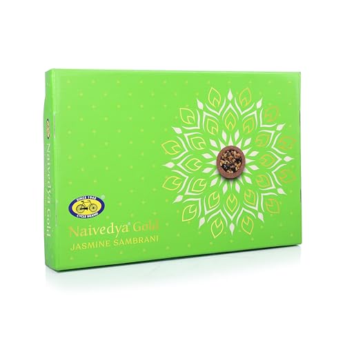 Cycle Pure Naivedya Gold Sambrani Dhoop Cups (Jasmine), 18 pcs with Holder | Charcoal-Free Havan Cups for Puja, Home & Festivals | Natural Guggal Dhoop for Rituals | Premium Dhoop Cones | Pack of 2 - Image 5