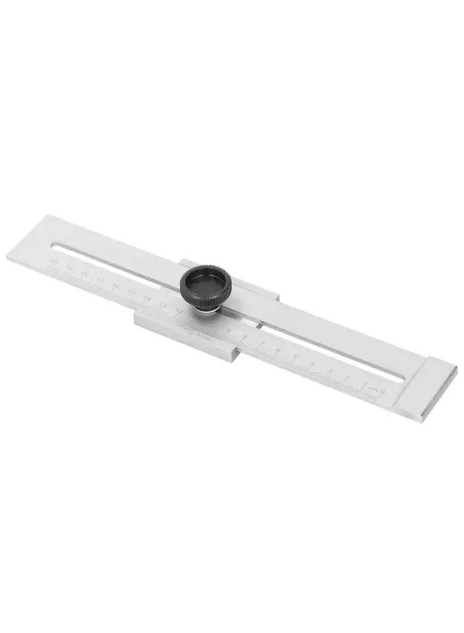 1pc 200mm Carbon Steel Sliding Ruler with Black Knob for Woodworking Mechanical Marking - Image 3