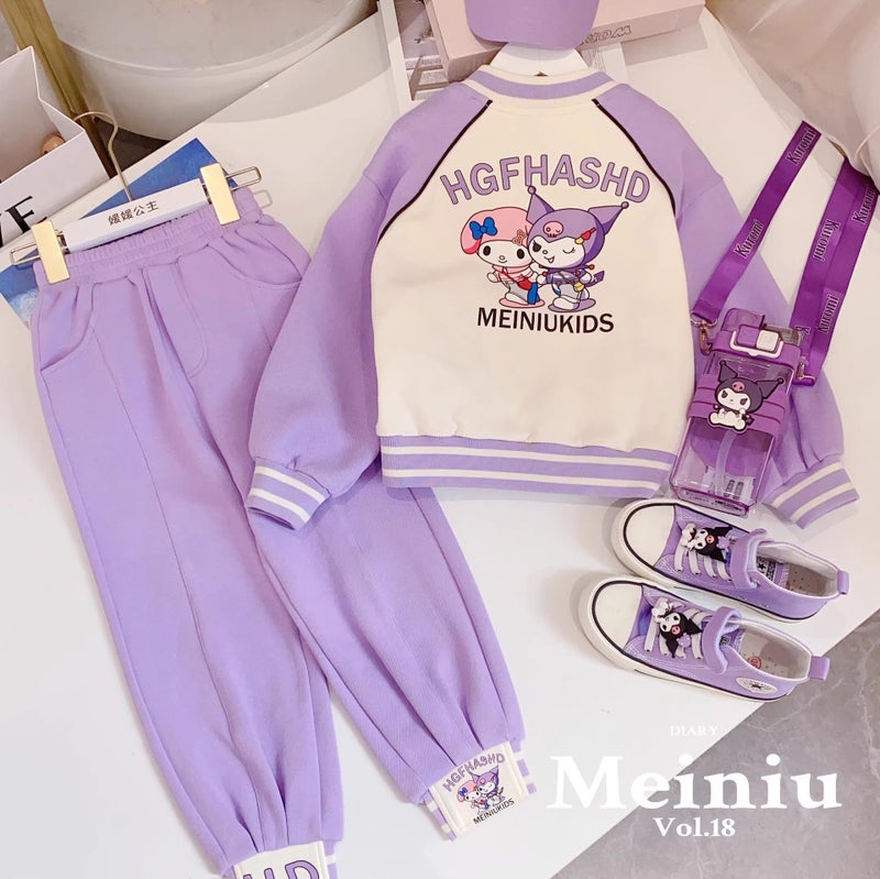 Girls' baseball uniform suit Autumn 2023 new Korean style children's sports girls' coat fashionable three-piece suit - Image 5