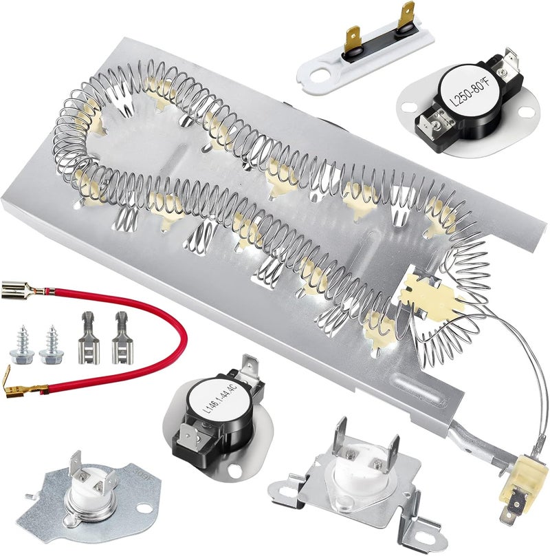 Blutoget 3387747 Dryer Heating Element & Thermostat Kit with Thermal Fuse - Compatible with Amana Dryer - Image 1