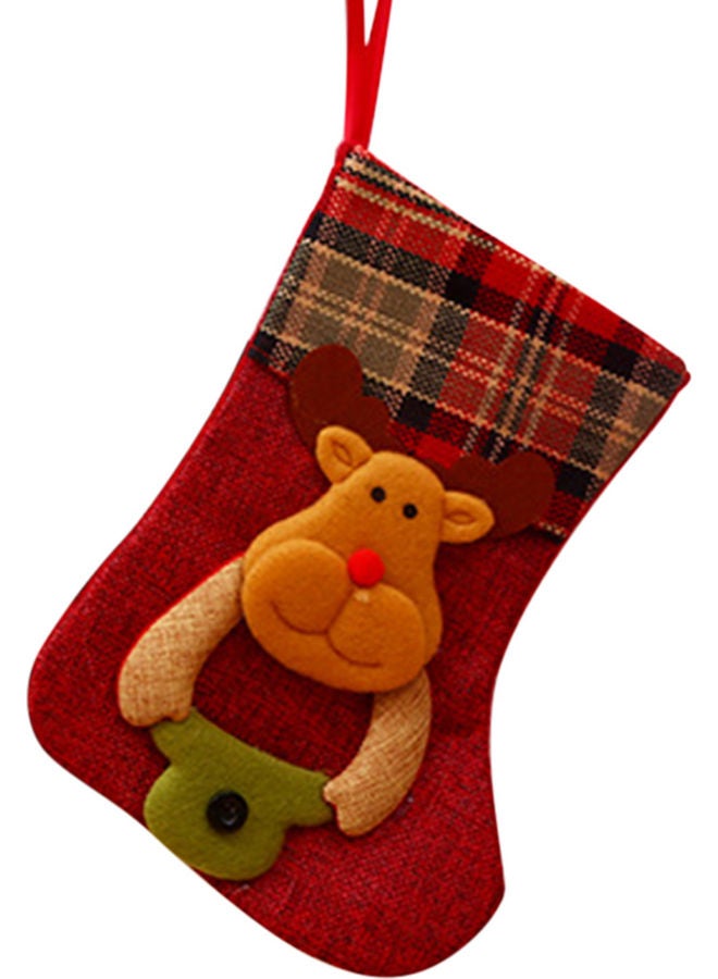 NIBEMINENT Tree Hanging Stockings Ornament Red/Brown/Green - Image 1