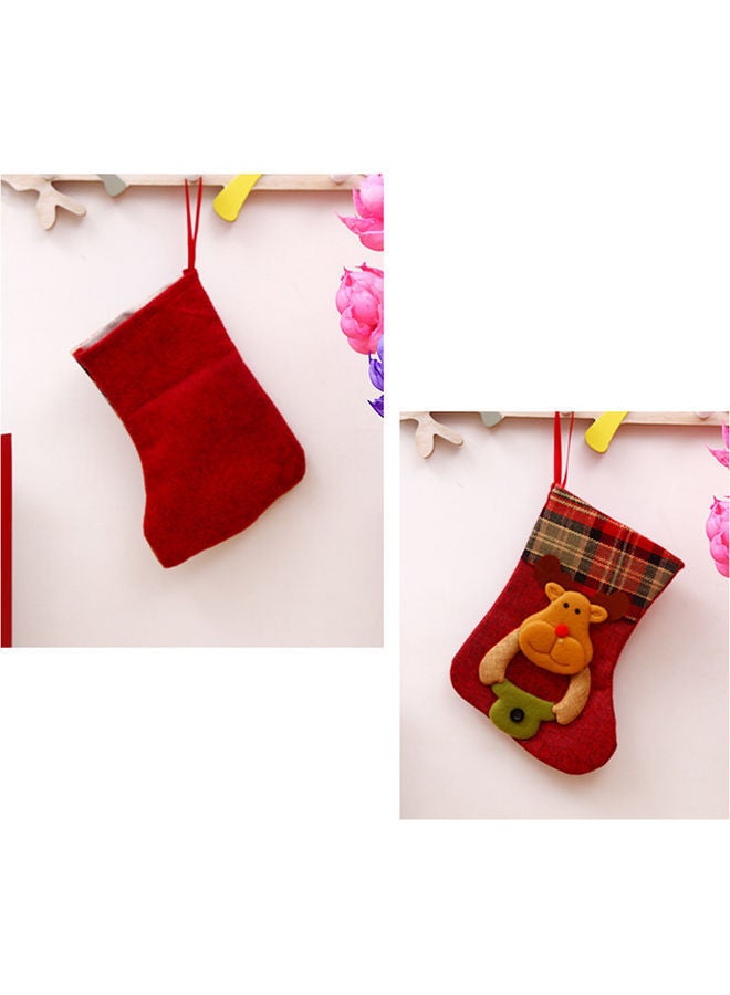 NIBEMINENT Tree Hanging Stockings Ornament Red/Brown/Green - Image 2