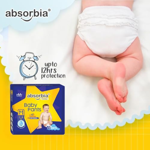 Absorbia Jumbo Baby Pants | Medium | 72 Pieces | 7-11 Kgs| Pack of 1 - Image 2
