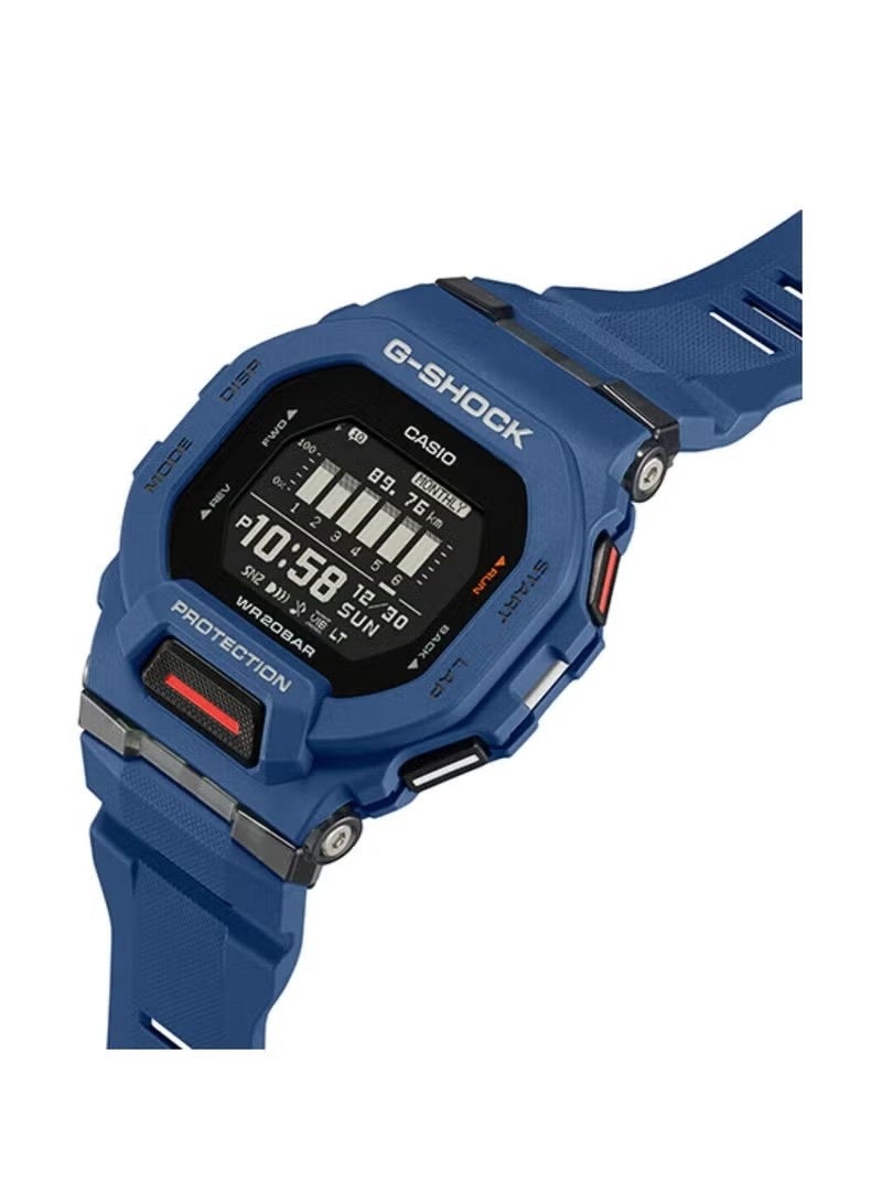 G-SHOCK ساعة يد رقمية للرجال من الراتنج الأزرق GBD-200-2DR - 45.9 مم - Image 2