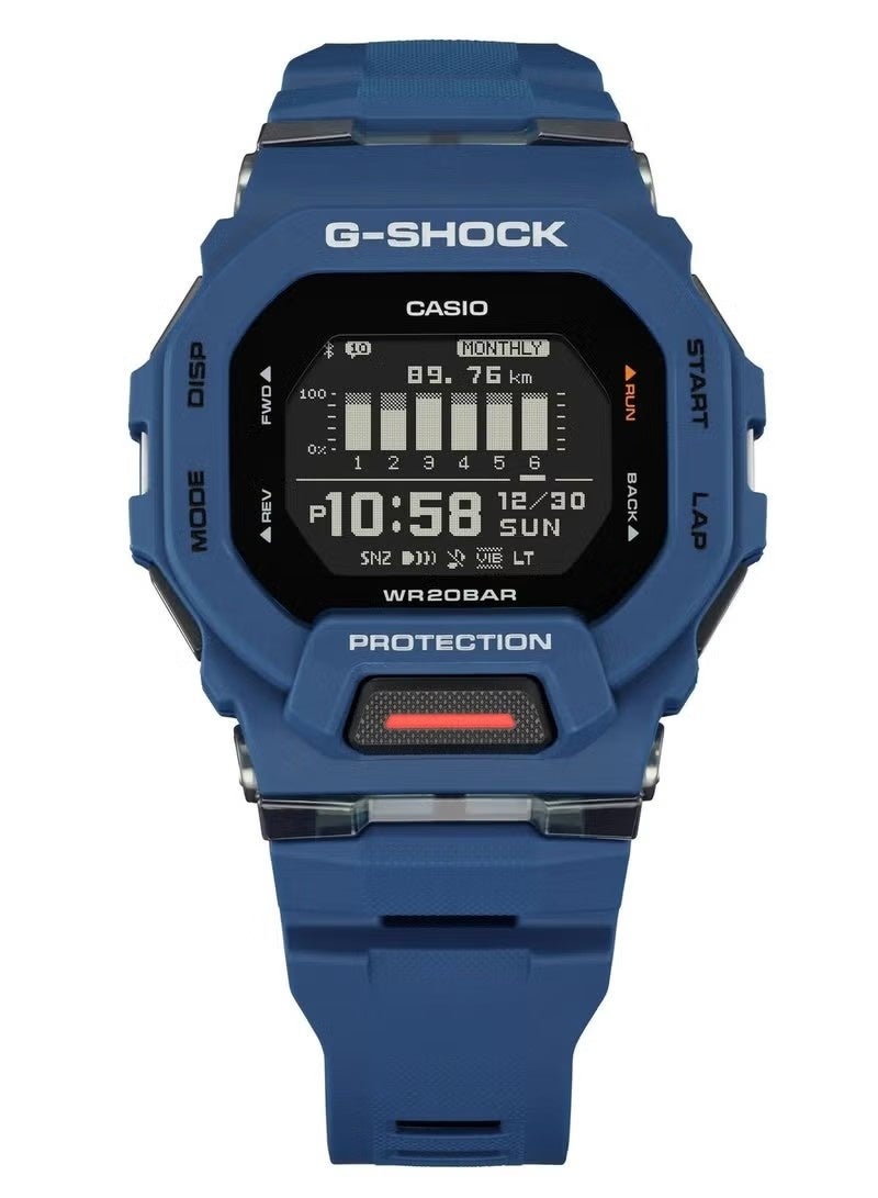 G-SHOCK ساعة يد رقمية للرجال من الراتنج الأزرق GBD-200-2DR - 45.9 مم - Image 4