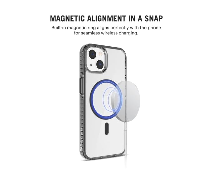 Daily Objects Polycarbonate Case for iPhone 15 Compatible with Mag-Safe Wireless Charging,Stride 2.0 Slim Shockproof Back Cover with Inner Magnetic Ring,Grey - Image 2