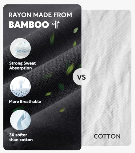 DAVID ARCHY ديفيد آرتشي: ملابس داخلية رجالية قابلة للتنفس مصنوعة من رايون البامبو، دعم رطوبة الجيب، شورتات ناعمة للرجال (XXL، أسود) - Image 3