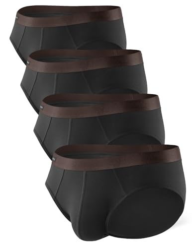 DAVID ARCHY ديفيد آرتشي: ملابس داخلية رجالية قابلة للتنفس مصنوعة من رايون البامبو، دعم رطوبة الجيب، شورتات ناعمة للرجال (XXL، أسود) - Image 1