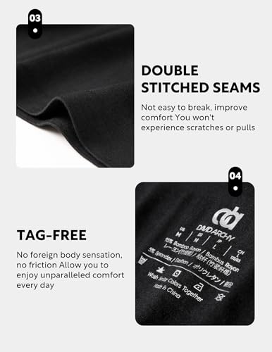 DAVID ARCHY ديفيد آرتشي: ملابس داخلية رجالية قابلة للتنفس مصنوعة من رايون البامبو، دعم رطوبة الجيب، شورتات ناعمة للرجال (XXL، أسود) - Image 5