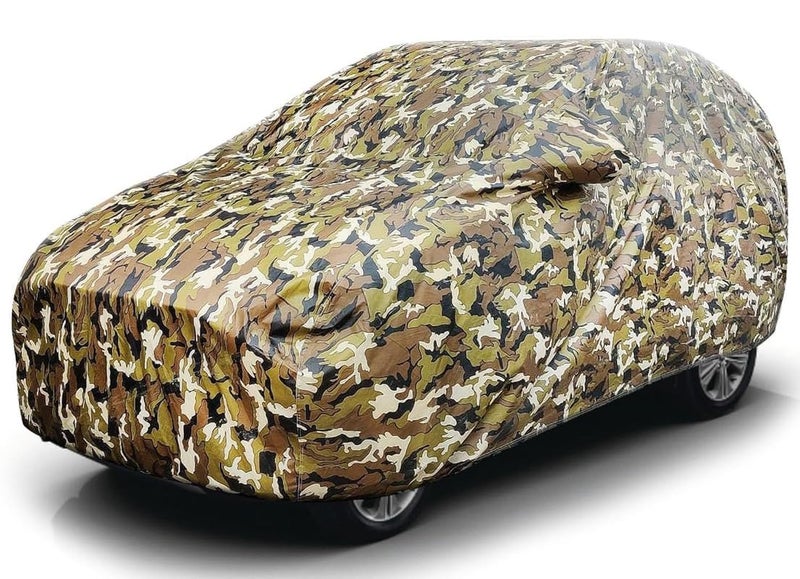 PROTEGO All Weather Protection Car Cover for Honda WRV | Anti Dust, 100% Waterproof, Durable - Triple Stitched Elastic Grip | Mirror & Antenna Pocket |(Military Jungle Print, Camouflage Design) - Image 1