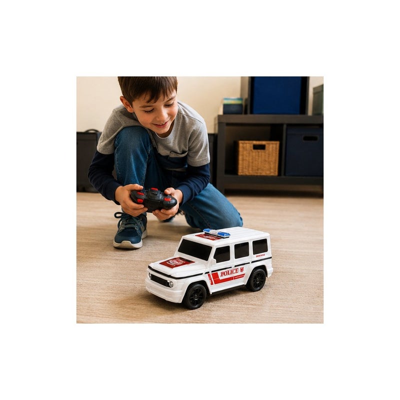 Road Commander | Remote-Controlled Police Car Toy for Boys, White RC SUV with Light - Image 3