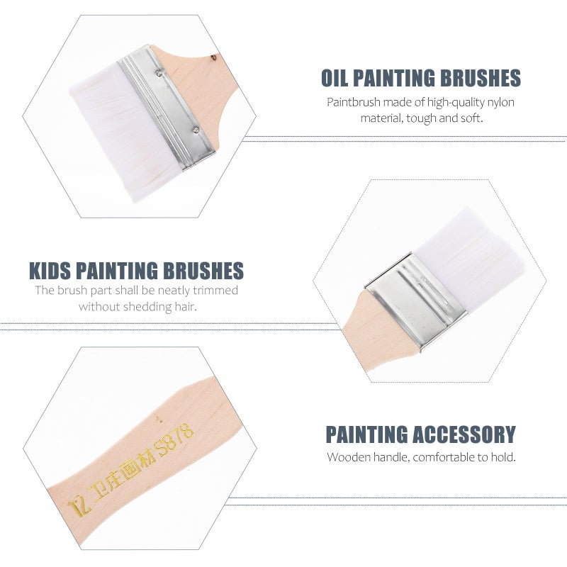 12pcs Nylon Paint Brush Set for Beginners Multipurpose Oil Watercolor Art - Image 4