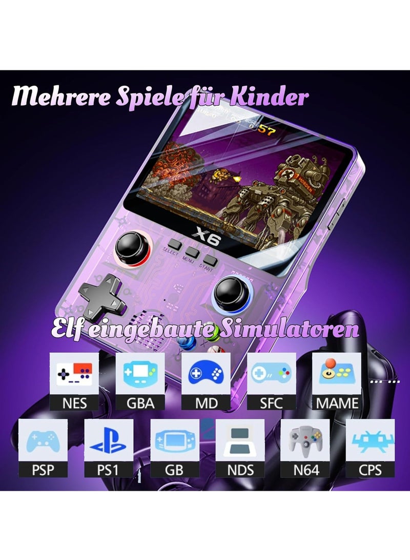 TIGER 20000 Console 3.5" HD Handheld Game Console - Portable Retro Gaming Console, Mini X6 Handheld with 32GB Storage, Built-In Classic Games, Long Battery Life, Perfect for On-the-Go Entertainment (White) - Image 2