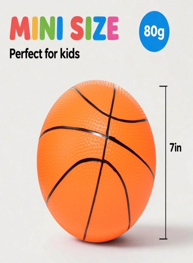 INTOWIND Mini Basketballs 3 Pack - 7inch Small Basketball Size 3 Set with Pump Needle - Ideal for Mini Hoop, Outdoor & Indoor Play - Kids Basketball Party Favors - Image 4