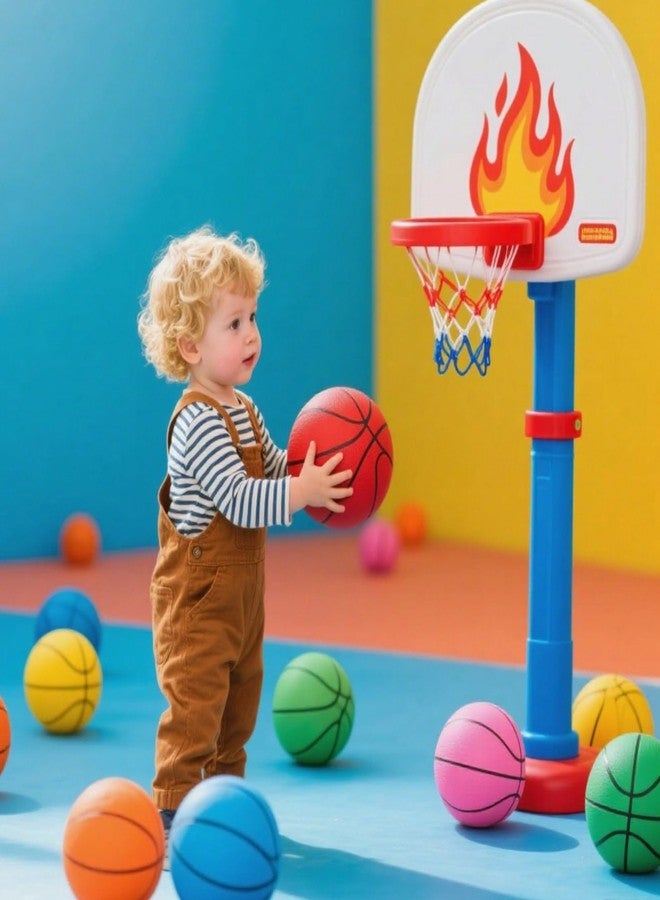 INTOWIND Mini Basketballs 3 Pack - 7inch Small Basketball Size 3 Set with Pump Needle - Ideal for Mini Hoop, Outdoor & Indoor Play - Kids Basketball Party Favors - Image 5