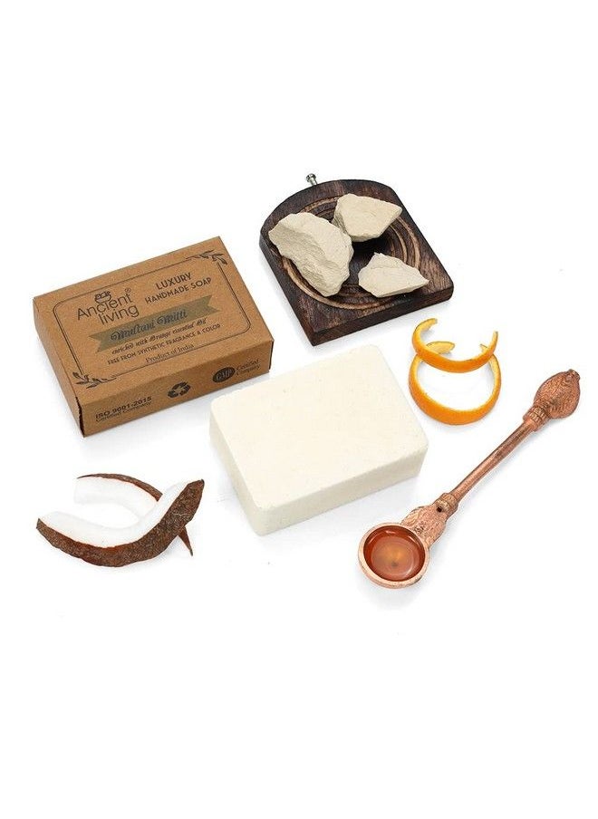 Ancient Living - Multani Mitti Luxury Handmade Organic Soap Pack Of 4 (100) Gm Each For Oily Skin - Image 1