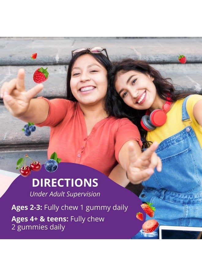 NuBest نوبيست جوميز الطويلة للأطفال من عمر 2+ والمراهقين | قوة العظام، المناعة، صحة الجهاز الهضمي مع الكالسيوم، فيتامين د3، ك2، مجموعة فيتامين ب، المغنيسيوم، الزنك | 20+ فيتامينات جومي بيري، بدون سكر مضاف - Image 4