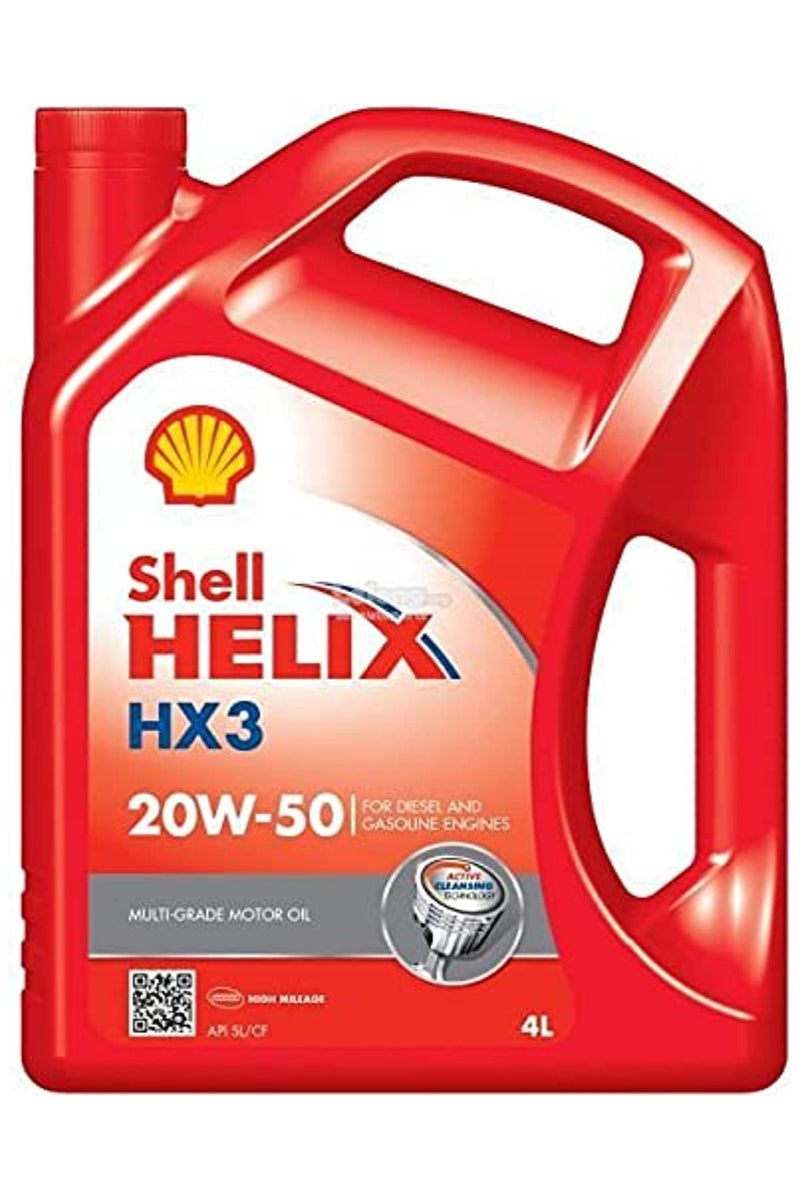 شل هيليكس hx3 احمر 20W-50، زيت محرك 4 لتر 
