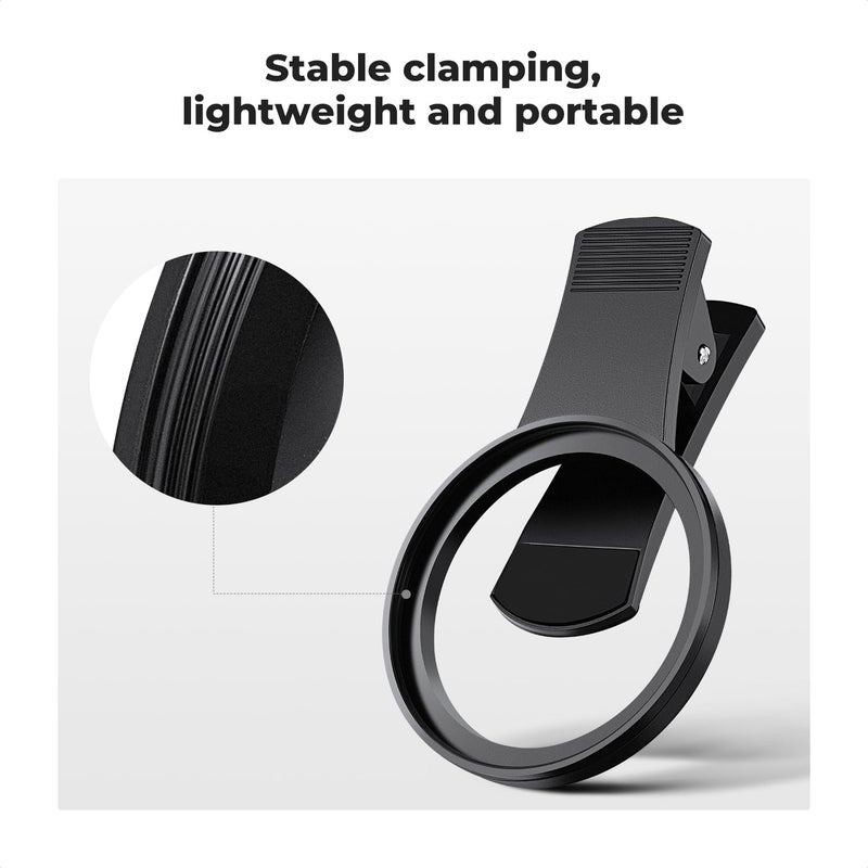 K&F Concept مجموعة فلتر عدسة كاميرا الهاتف K&F CONCEPT 52mm Clip-on CPL، فلتر استقطابي دائري متوافق مع iPhone 17 16 15 14 13 12 11 - Image 2