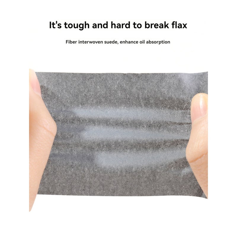 Oil Blotting Sheets 100 Sheets Bamboo Charcoal Infused Facial Oil Control Paper - Raw Wood Pulp Material for Oily Skin Care Daily Use - Image 3