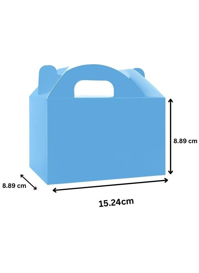 KIDOZ 6 Pieces Birthday Party Gift Box (LighBlue) for Treats and Snacks, Gable Candy Boxes for Kids, Toys, Birthday Parties, Size: 15.24 cm x 8.89 cm x 8.89 cm  - Image 2