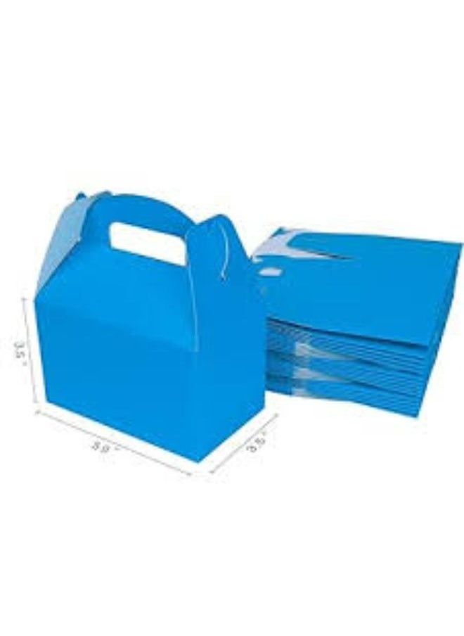KIDOZ 6 Pieces Birthday Party Gift Box (LighBlue) for Treats and Snacks, Gable Candy Boxes for Kids, Toys, Birthday Parties, Size: 15.24 cm x 8.89 cm x 8.89 cm  - Image 4