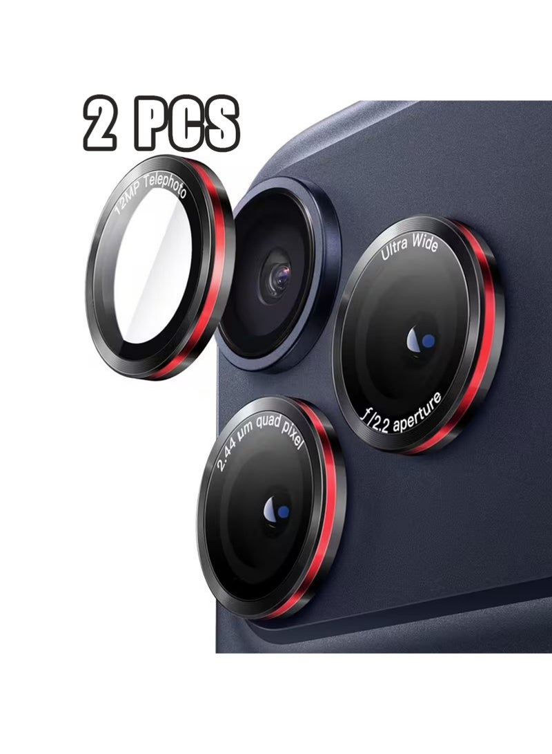 X-level iPhone 17 Pro Max/iPhone 17 Pro Camera Protective Film, 9H Tempered Glass Covers, Individual Lens Protectors, One-Click Installation, Ultra-Tough HD, Anti Scratch & Fingerprint, for iPhone 17 Pro Max/iPhone 17 Pro Case Friendly, 2 - Pack- Black - Image 1