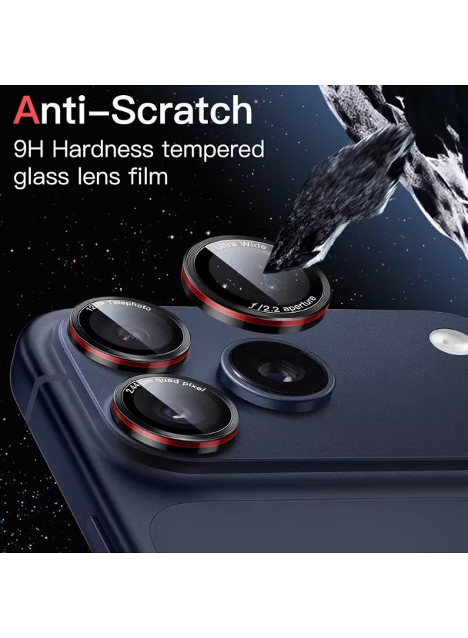 X-level iPhone 17 Pro Max/iPhone 17 Pro Camera Protective Film, 9H Tempered Glass Covers, Individual Lens Protectors, One-Click Installation, Ultra-Tough HD, Anti Scratch & Fingerprint, for iPhone 17 Pro Max/iPhone 17 Pro Case Friendly, 2 - Pack- Black - Image 2