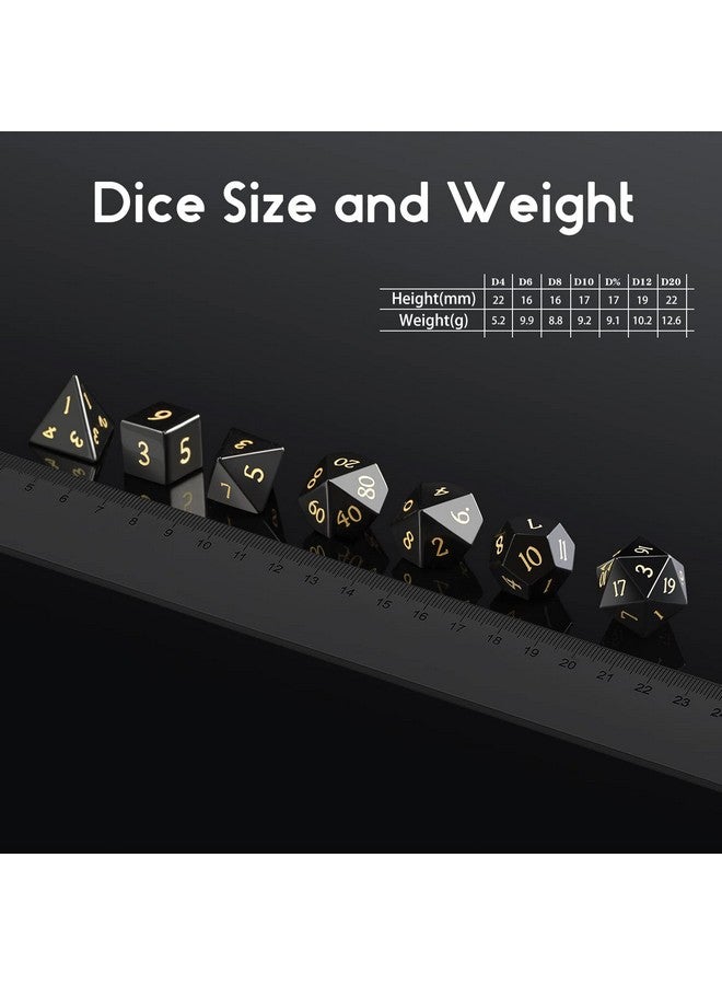 DNDND Ian Dice D&D,Dndnd Full Set Gemstone Dice Set With Gorgeous Gift Case For Dungeons And Dragon And Tabletop Game (Obsidian) - Image 4