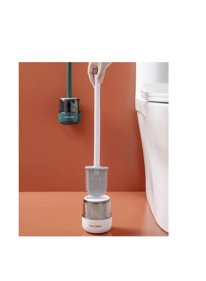 Atraux Wall-Mounted Silicone Toilet Brush Storage And Holder Set, Cleaning Tool For Bathroom, Assorted Colors - Image 3