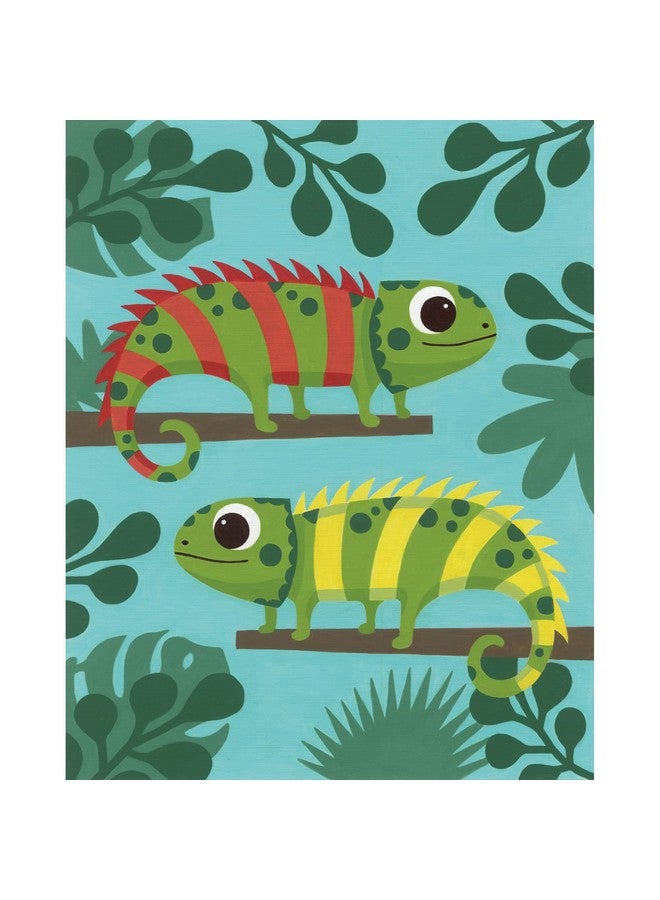 Dimensions Paintworks Iguana Party Animal Paint By Number Kit For Adults And Kids Finished Size 8" X 10" Multicolor 11 Piece - Image 5