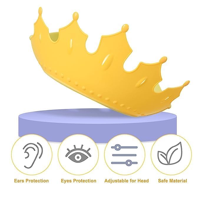 VARENYYA Baby Shower Cap Silicone for Children, Soft Adjustable Bathing Crown Hat Safe for Washing Hair, Protect Eyes and Ears from Shampoo for Kids from 6 Months to 9-Year Old - Image 5