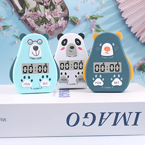 VELINEX® Cartoon Shape Kitchen Countdown Digital Cooking Timer, with Magnetic, LCD Large-Screen Visual Clock, Hangable Alarm Clock with Stand, for Cooking Bake Sport Game (Pack of 1, Dark Blue) - Image 3