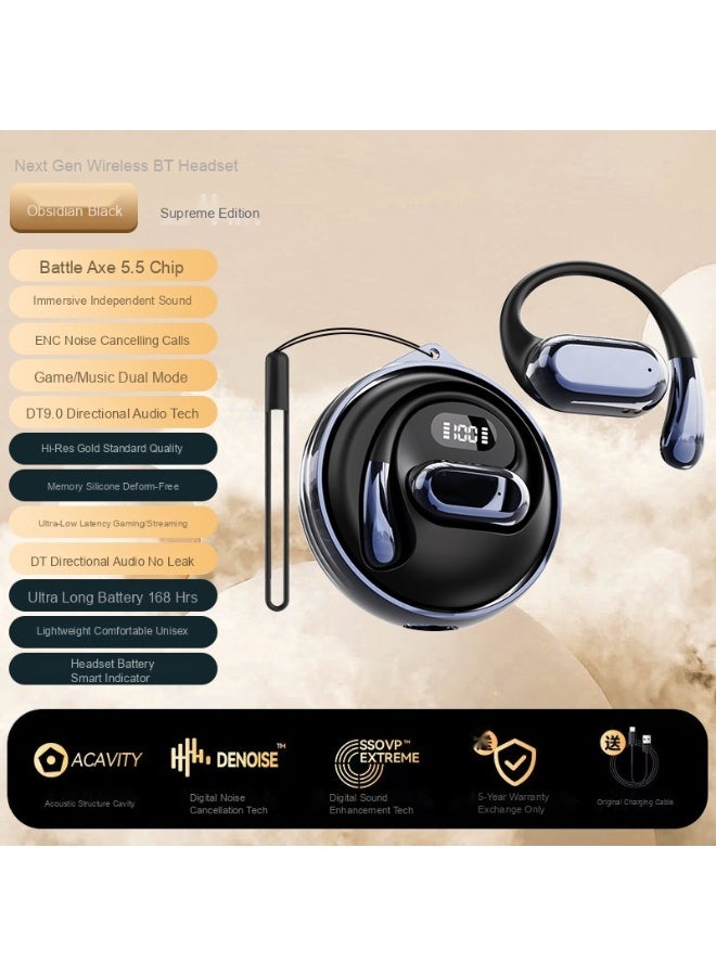 New AI Smart Translation Bluetooth Earbuds, Berlin Sound Wireless Hook-on Sports Earphones with Ultra Long Battery Life