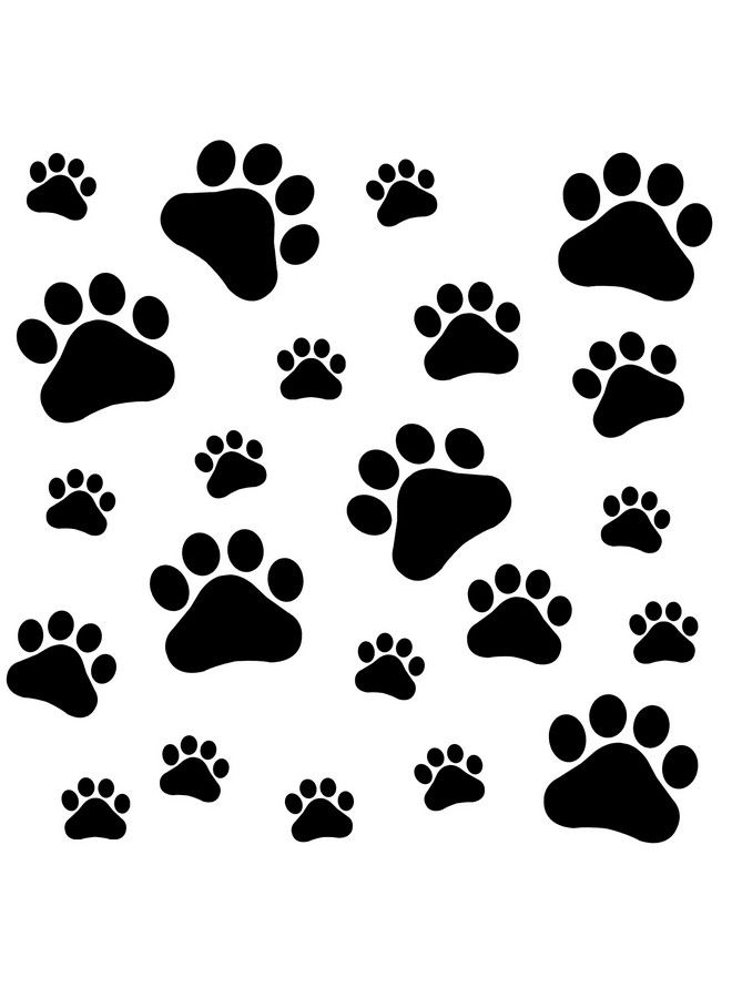 VinBee Dog Paw Prints Sticker Dog Pup Removable Vinyl Wall Sticker Decoration Décor For Children Nursery Room Home Décor Art Mural Diy 6Pcs 4 * 3.8Inch 4Pcs 2.96 * 2.8Inch 10Pcs1.8 * 1.6Inch - Image 2