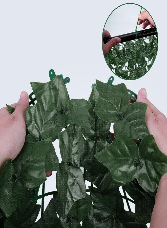 Moeput Faux Ivy Privacy Fence Screen 120 * 40 Inch Artificial Faux Ivy Hedge Expandable Faux Privacy Fence with 100 pcs Zip Ties Decoration for Wall Screen, Outdoor Garden, Wedding Decor (12PCS) - Image 4