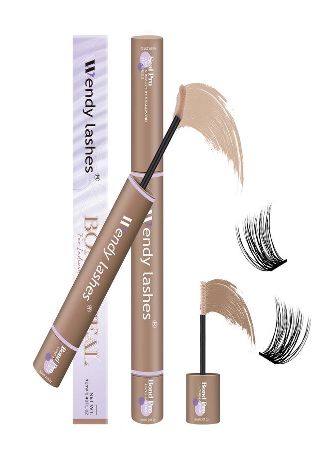 WENDY LASHES Brown Lash Cluster Glue, Lash Bond and Seal Waterproof, Quick-Dry Long-Lasting 72H Eyelash Glue for Clusters, Eyelash Adhesive, More Natural, More Solid, and More Gentle - 12ml - Image 1