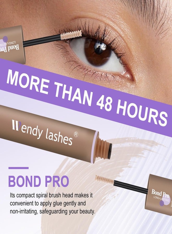 WENDY LASHES Brown Lash Cluster Glue, Lash Bond and Seal Waterproof, Quick-Dry Long-Lasting 72H Eyelash Glue for Clusters, Eyelash Adhesive, More Natural, More Solid, and More Gentle - 12ml - Image 3